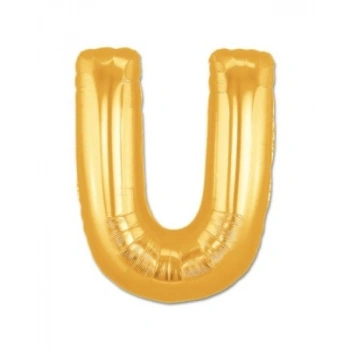 U Harf Folyo Balon Altın Renk  40 inç