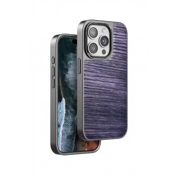 Venco Apple iPhone 14 Pro Max Uyumlu Wave Kapak - Derin Mor