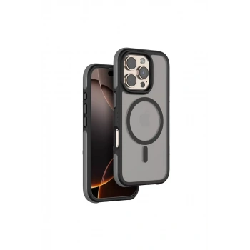 Venco Apple iPhone 16 Pro Max Uyumlu Orbit Magsafe Kapak - Siyah