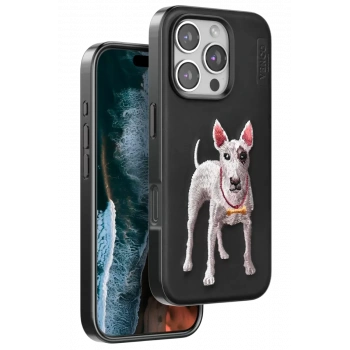 Venco Apple iPhone 16 Pro Uyumlu Perma Desenli Kapak - Siyah