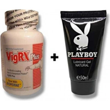 Vigrx Plus 60lı Takviye - Playboy Lubricant Jel 50 ml