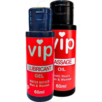 VİP Lubrikant Jel 60 ml + Masaj Yağı