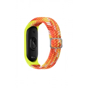 Xiaomi Mi Band 6 Uyumlu Star Kordon - Turuncu-Sarı
