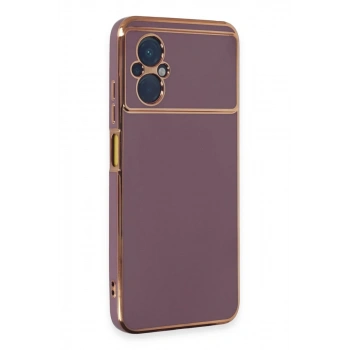 Xiaomi Poco M5 Uyumlu Kılıf Volet Silikon - Mor