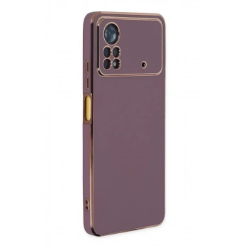 Xiaomi Poco X4 Pro 5G Uyumlu Kılıf Volet Silikon - Mor