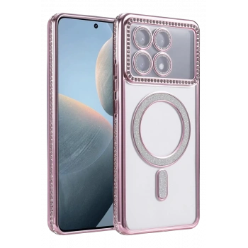 Xiaomi Poco X6 Pro Uyumlu Joke Simli Magneticsafe Kılıf - Pembe