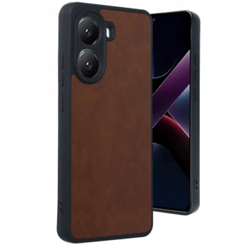 Xiaomi Poco X7 Pro Uyumlu Kılıf Aras Deri Kapak - Taba