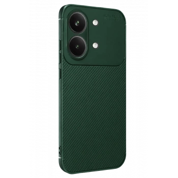 Xiaomi Poco X8 Pro Max Auto Focus Karbon Kapak - Koyu Yeşil