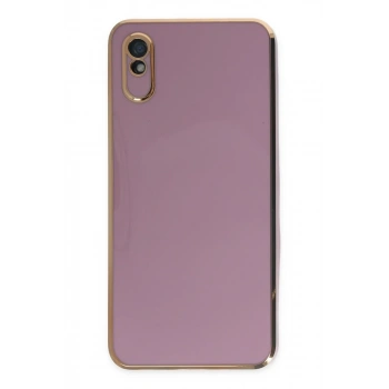Xiaomi Redmi 9A Uyumlu Kılıf Volet Silikon - Mor