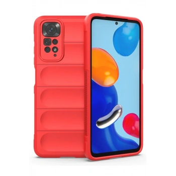 Xiaomi Redmi Note 11 Uyumlu Kılıf Optimum Silikon - Kırmızı