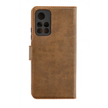 Xiaomi Redmi Note 11T Uyumlu Kılıf Trend S Plus Kapaklı Kılıf - Taba