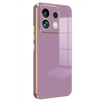 Xiaomi Redmi Note 13 5G Uyumlu Kılıf Volet Silikon - Mor