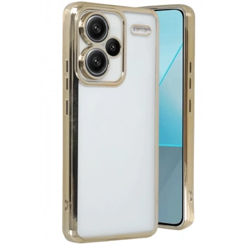 Xiaomi Redmi Note 13 Pro Plus Uyumlu Kılıf Lensli Silikon - Gold
