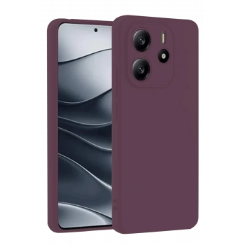 Xiaomi Redmi Note 14 4G Uyumlu Kılıf First Silikon - Mürdüm