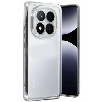 Xiaomi Redmi Note 14 Pro Plus Uyumlu Kılıf Lensli Silikon - Gümüş