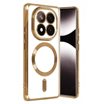 Xiaomi Redmi Note 15 Pro Plus 5G Uyumlu Kross Magneticsafe Kapak - Gold