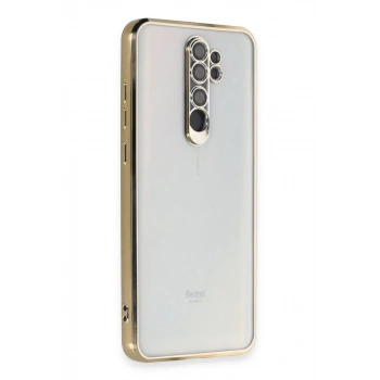 Xiaomi Redmi Note 8 Pro Uyumlu Kılıf Lensli Silikon - Gold