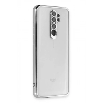 Xiaomi Redmi Note 8 Pro Uyumlu Kılıf Lensli Silikon - Gümüş