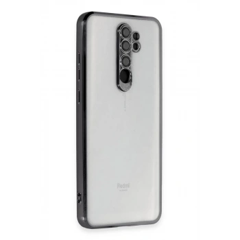 Xiaomi Redmi Note 8 Pro Uyumlu Kılıf Lensli Silikon - Siyah