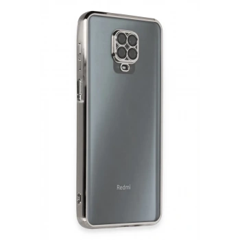 Xiaomi Redmi Note 9 Pro Uyumlu Kılıf Lensli Silikon - Gümüş