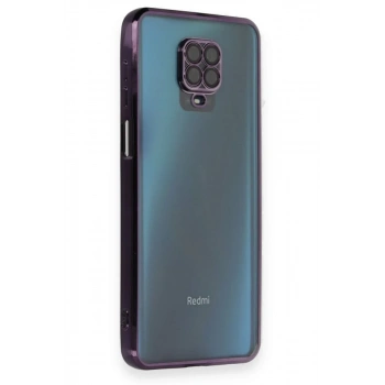 Xiaomi Redmi Note 9 Pro Uyumlu Kılıf Lensli Silikon - Mor
