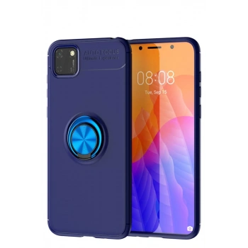 Huawei Y5P Kılıf Range Yüzüklü Silikon - Mavi