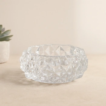 Yuvarlak Cam Küllük 12.8 cm (Diamond Kristal)