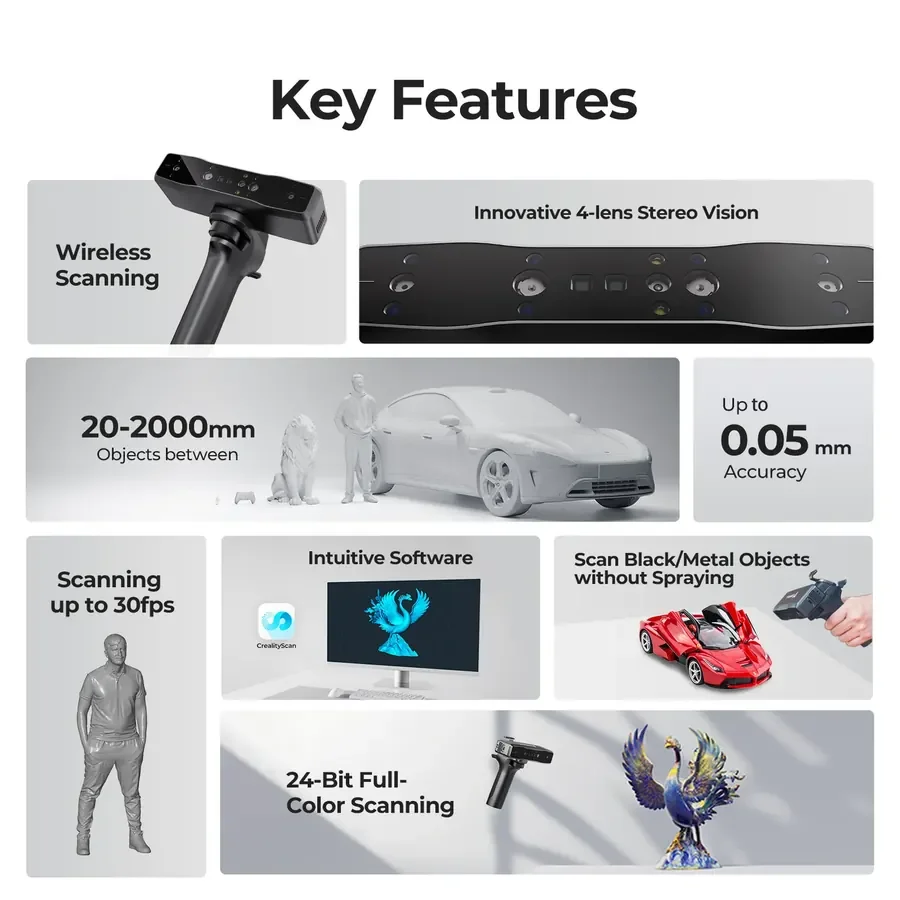 Creality CR-Scan Otter Lite 3D Tarayıcı görsel 3
