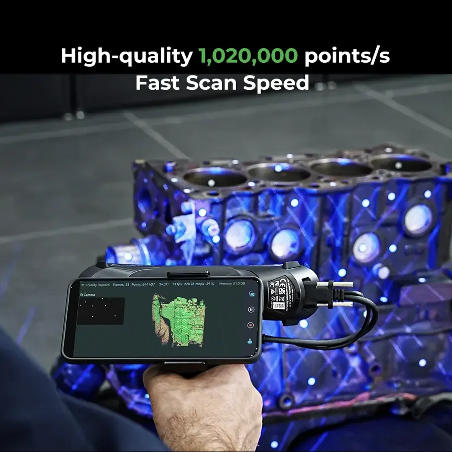 Creality CR-Scan RaptorX Kablosuz 3D Tarayıcı görsel 1