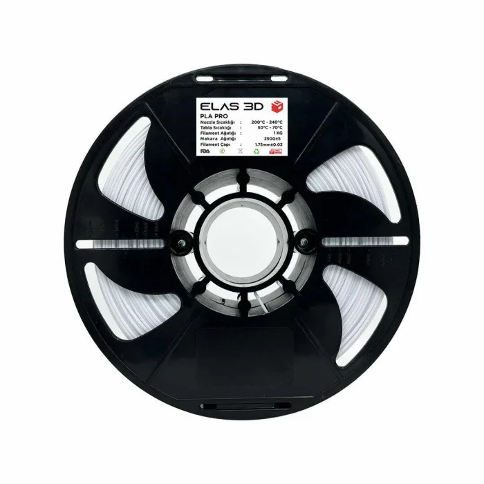 Elas 3D Beyaz PLA Pro Filament - 1.75mm - 1 Kg
