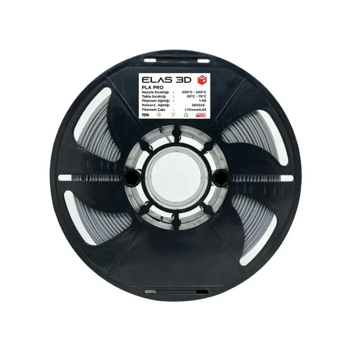 Elas 3D Gri PLA Pro Filament - 1.75mm - 1 Kg