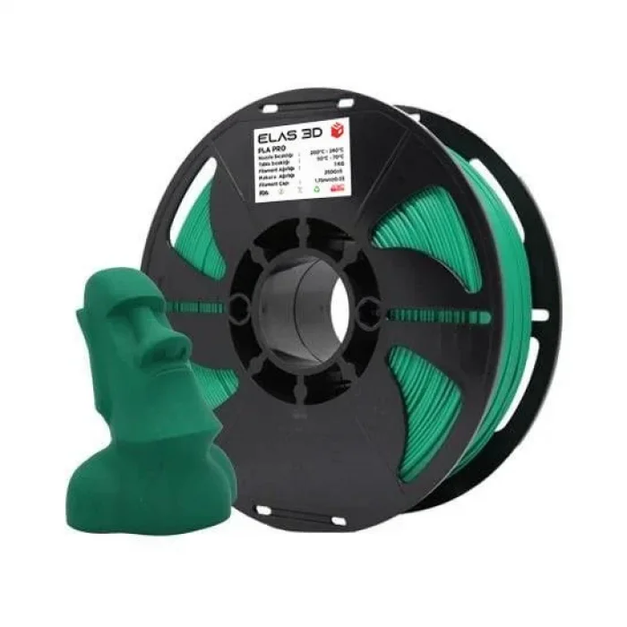 Elas 3D Yeşil PLA Pro Filament - 1.75mm - 1 Kg