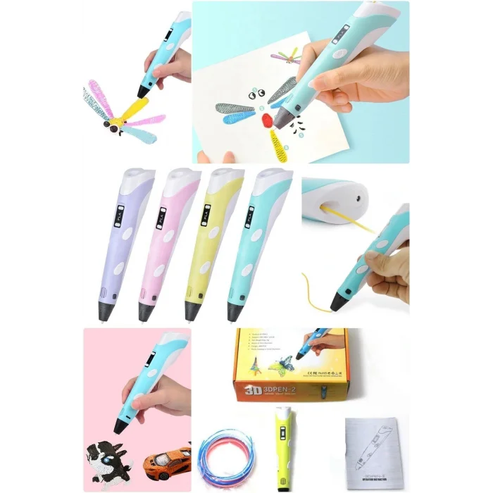 PEMBE Ergonomik ve Fonksiyonel 3D Kalem Pen Üç Boyutlu Yazıcı Sanat İçin Yüksek Sıcaklıkta Plastik Eriyik