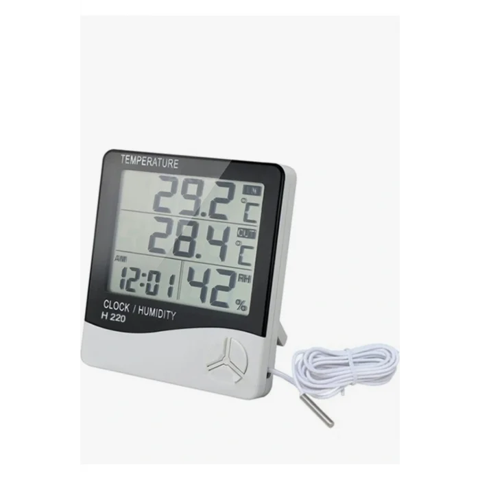 Htc-2 Saatli ve Alarmlı Dijital Termometre - Sıcaklık ve Nem Ölçer