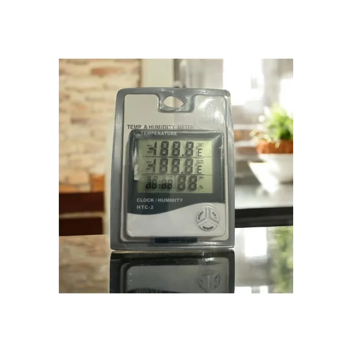 Htc-2 Saatli ve Alarmlı Dijital Termometre - Sıcaklık ve Nem Ölçer