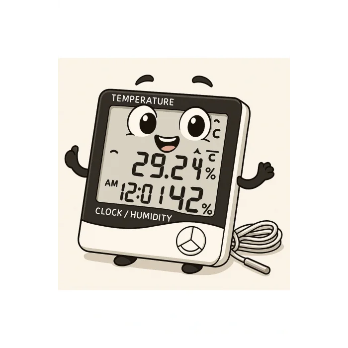 Htc-2 Saatli ve Alarmlı Dijital Termometre - Sıcaklık ve Nem Ölçer