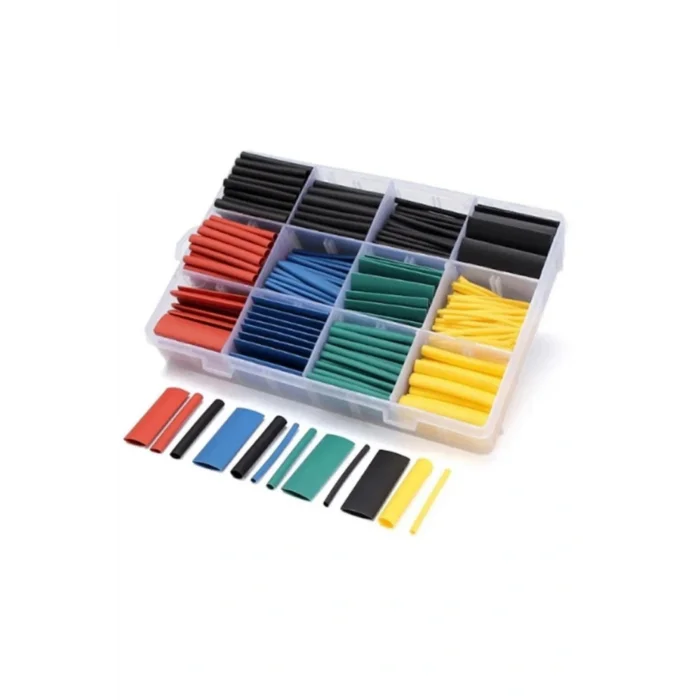 Makaron Seti Isı Ile Daralan Kablo Seti 530 Adet 8 Boy 5 Renk Kutulu Makaron Seti