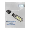 Taşınabilir Mini Usb Led Lamba 3 Led Beyaz 5730 Smd Kamp Stick Led