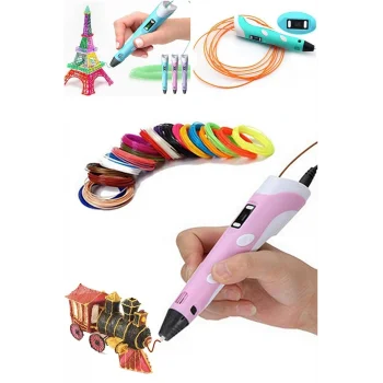 PEMBE Ergonomik ve Fonksiyonel 3D Kalem Pen Üç Boyutlu Yazıcı Sanat İçin Yüksek Sıcaklıkta Plastik Eriyik