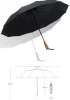 10 TEL Ahşap Sap Şık Görünümlü Rüzgara Suya Dayanıklı Otomatik Şemsiye