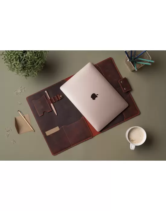 MacBook Kılıf MAESTRO 13 inç Organizer Hakiki Deri