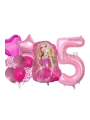 Barbie 4 Yaş Balon Seti Barbie Konsept Parti Barbie Pembe Doğum Günü Balon Seti