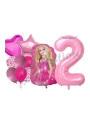 Barbie 4 Yaş Balon Seti Barbie Konsept Parti Barbie Pembe Doğum Günü Balon Seti