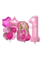 Barbie 4 Yaş Balon Seti Barbie Konsept Parti Barbie Pembe Doğum Günü Balon Seti