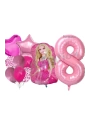 Barbie 4 Yaş Balon Seti Barbie Konsept Parti Barbie Pembe Doğum Günü Balon Seti