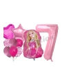 Barbie 4 Yaş Balon Seti Barbie Konsept Parti Barbie Pembe Doğum Günü Balon Seti