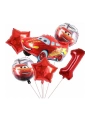 Cars Arabalar Şimşek Mcqueen Yarış Arabası Konsept 1 Yaş Balon Set Cars Arabalar Doğum Günü Set