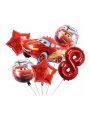 Cars Arabalar Şimşek Mcqueen Yarış Arabası Konsept 1 Yaş Balon Set Cars Arabalar Doğum Günü Set