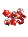 Cars Arabalar Şimşek Mcqueen Yarış Arabası Konsept 1 Yaş Balon Set Cars Arabalar Doğum Günü Set