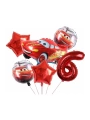 Cars Arabalar Şimşek Mcqueen Yarış Arabası Konsept 1 Yaş Balon Set Cars Arabalar Doğum Günü Set